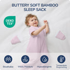 Detachable Sleeves Sleep Sack 1.0 TOG -Bamboo Fabric( purple)