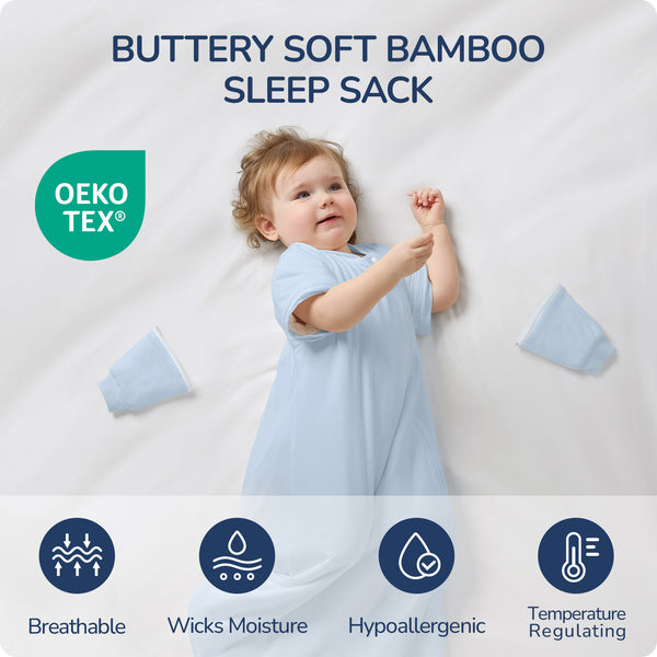 Bamboo Sleep Sack in Baby blue 1.0