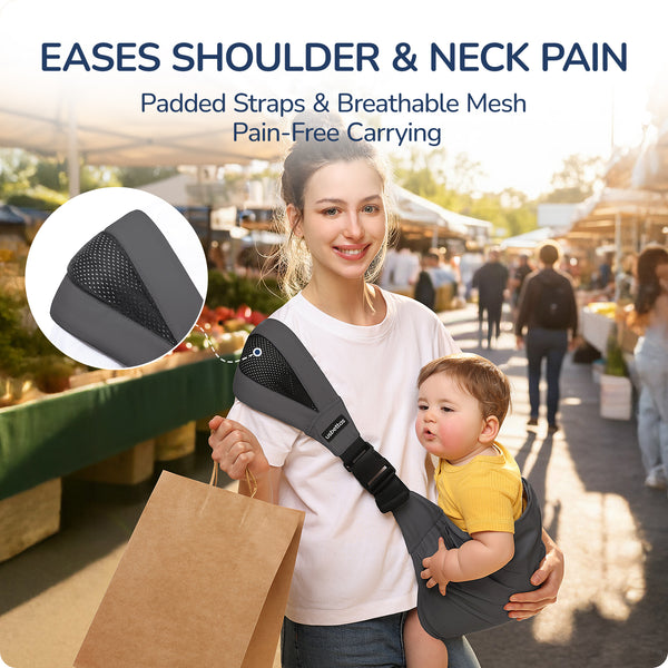 Baby Sling Carrier in Gray
