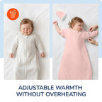 Detachable Sleeves Sleep Sack 1.0 TOG -Bamboo Fabric (Pink)
