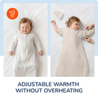 Detachable Sleeves Sleep Sack 1.0 TOG -Bamboo Fabric（Oat)