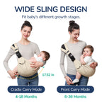 Baby Carrier – Cotton Baby Sling(Beige)