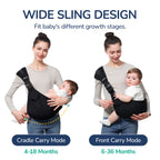 Baby Carrier – Cotton Baby Sling(Black)