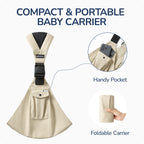Baby Carrier – Cotton Baby Sling(Beige)