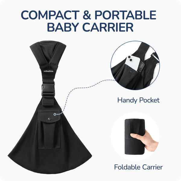 Baby Sling Carrier in Black