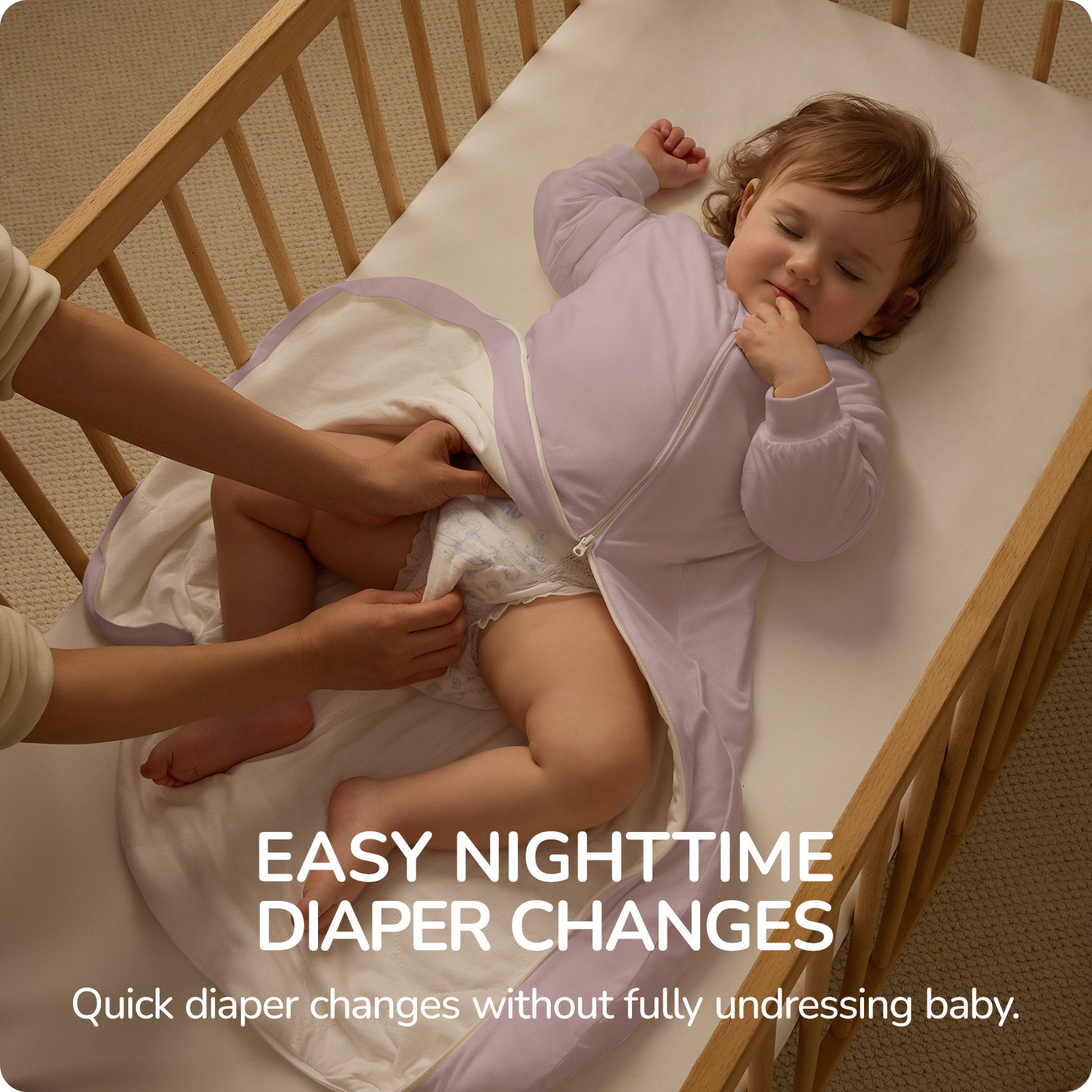 Detachable Sleeves Sleep Sack 1.0 TOG -Bamboo Fabric( purple)