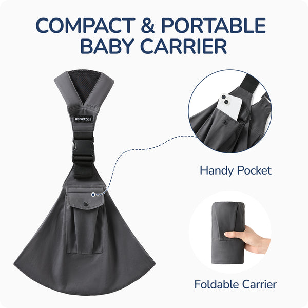 Baby Sling Carrier in Gray