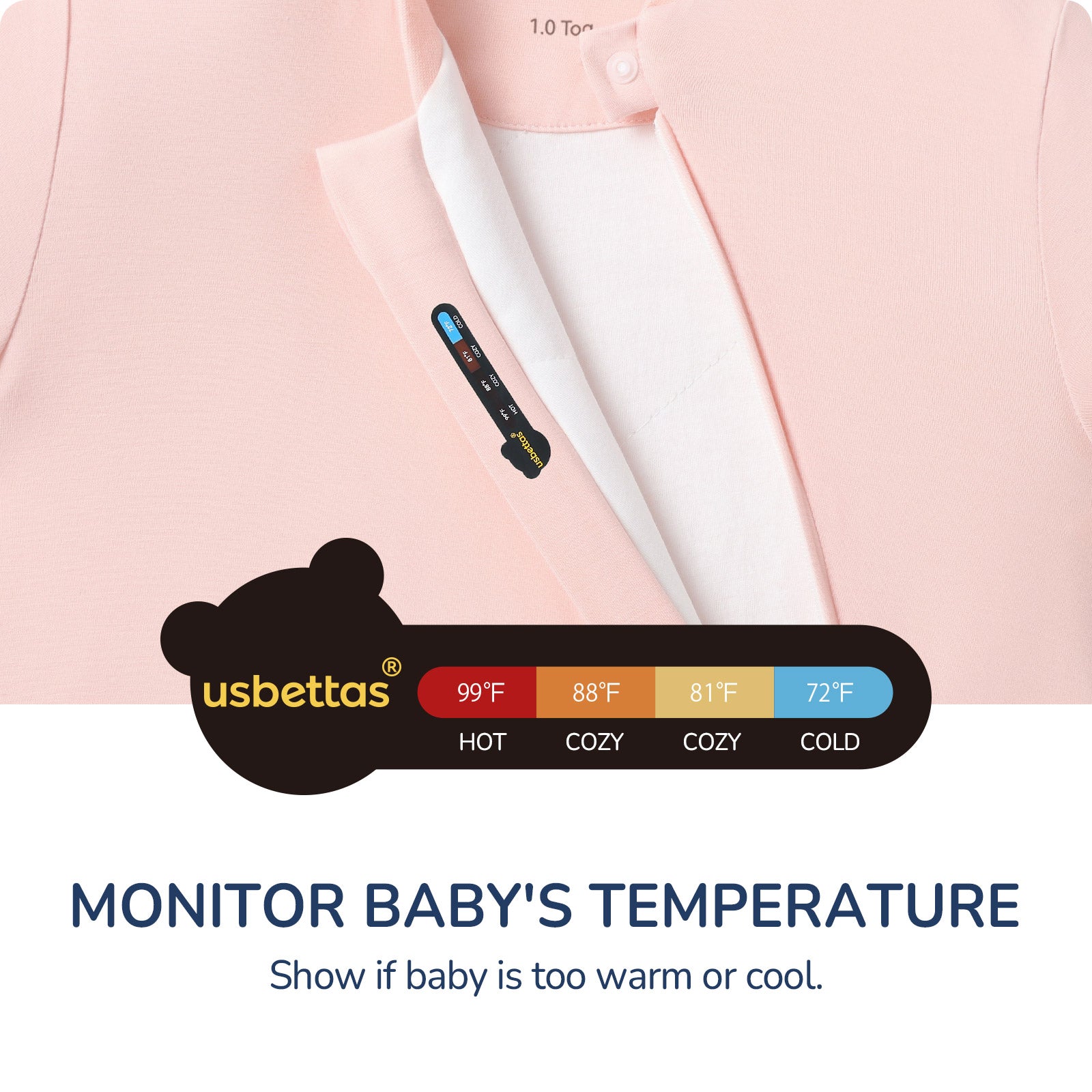 Detachable Sleeves Sleep Sack 1.0 TOG -Bamboo Fabric (Pink)