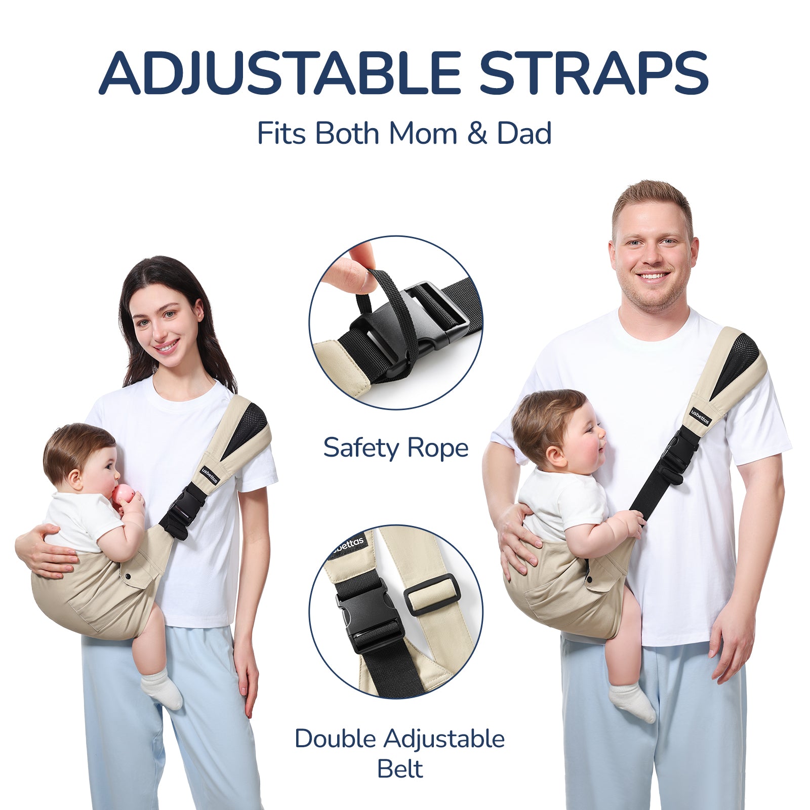 Baby Carrier – Cotton Baby Sling(Beige)