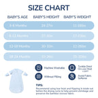 Detachable Sleeves Sleep Sack 1.0 TOG -Bamboo Fabric (Baby blue)