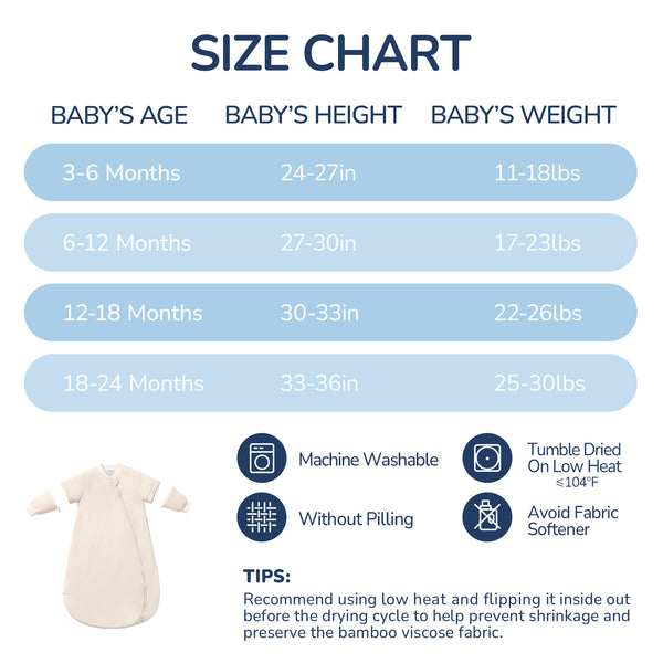 Bamboo Sleep Sack in Oat 1.0