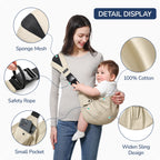 Baby Carrier – Cotton Baby Sling(Beige)