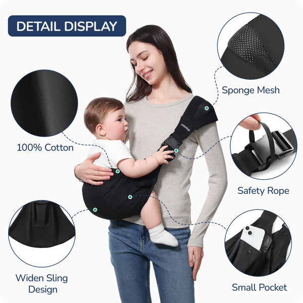 Baby Sling Carrier in Black