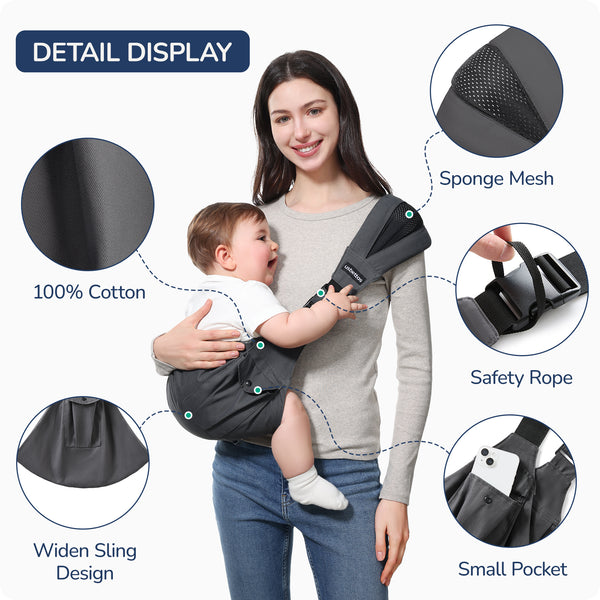 Baby Sling Carrier in Gray