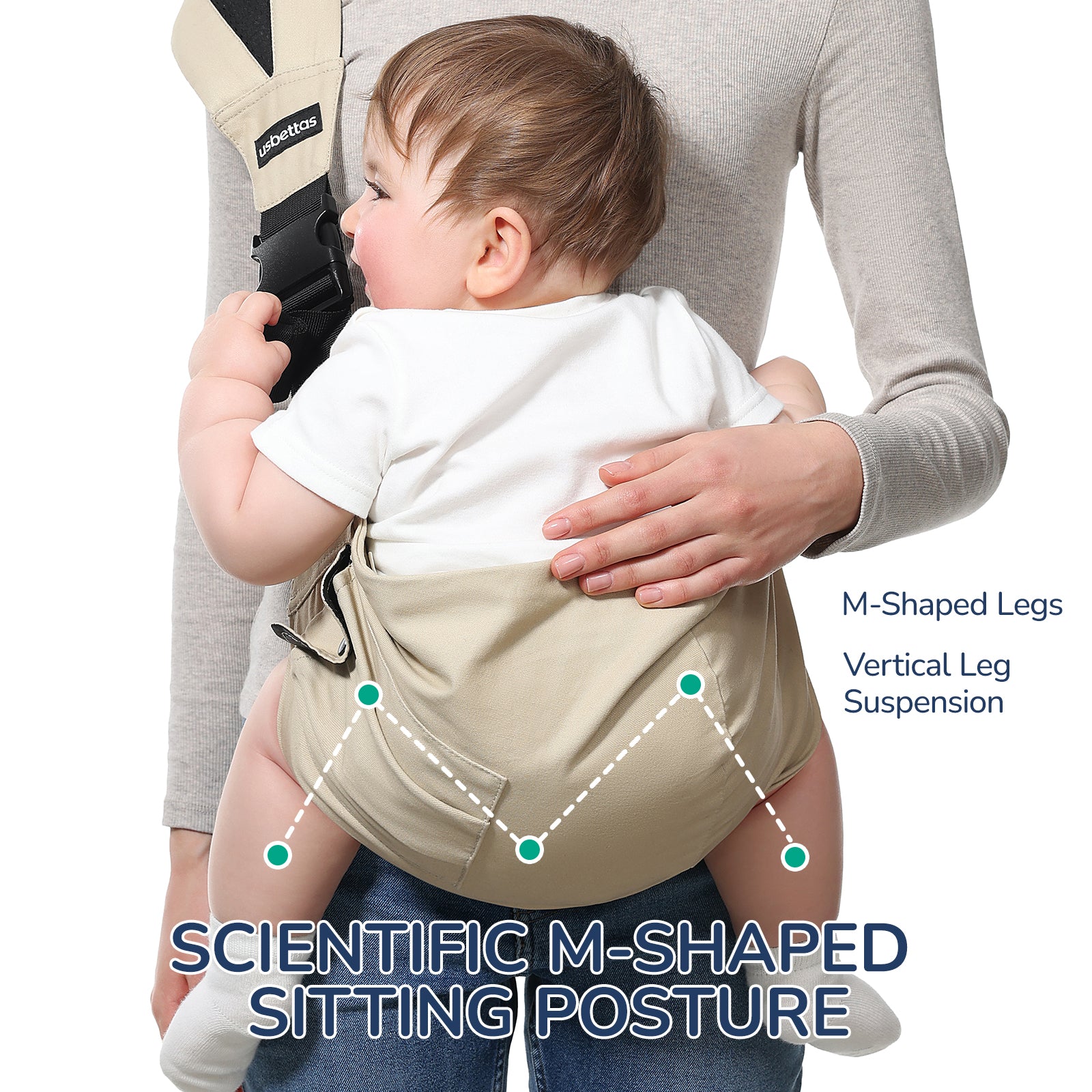 Baby Carrier – Cotton Baby Sling(Beige)