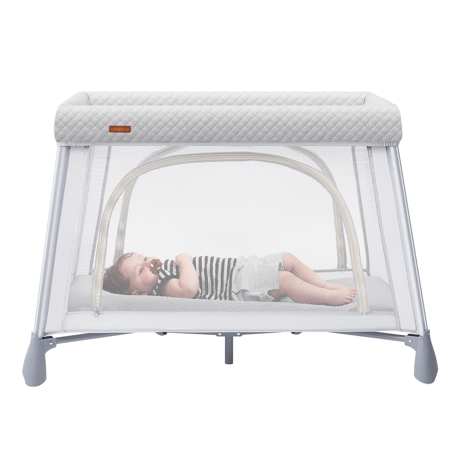 Travel Crib in Gray