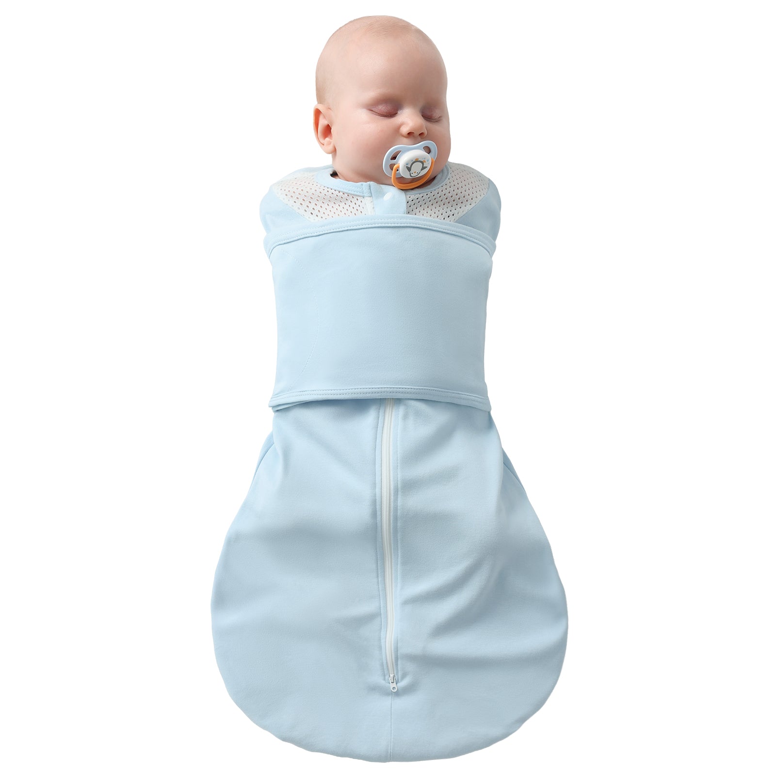 3-Way Adjustable Transitional Swaddle （Blue)