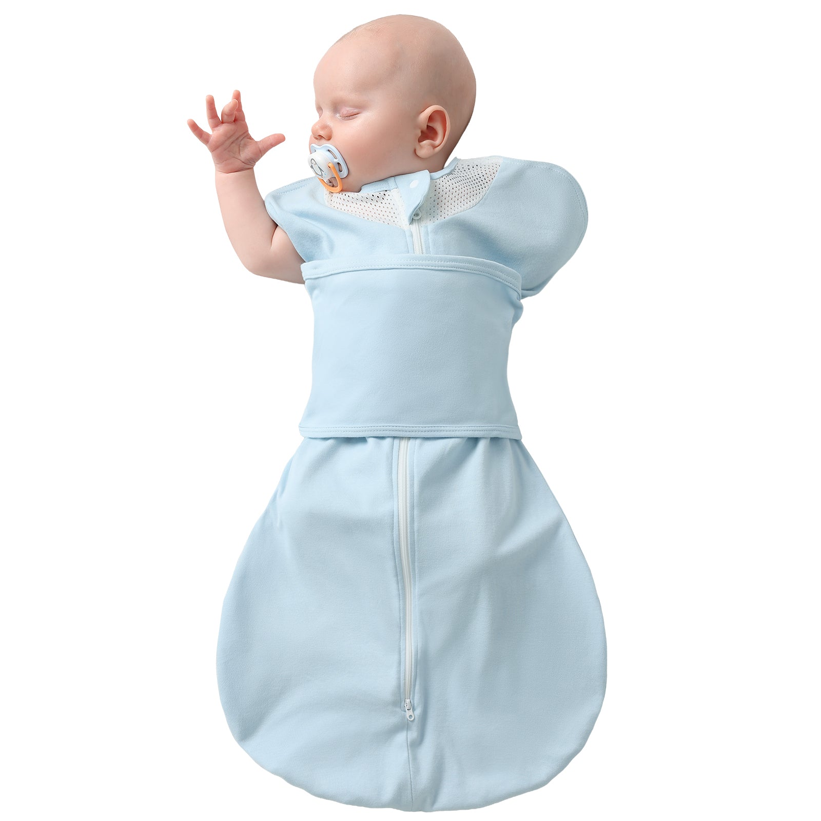 3-Way Adjustable Transitional Swaddle （Blue)