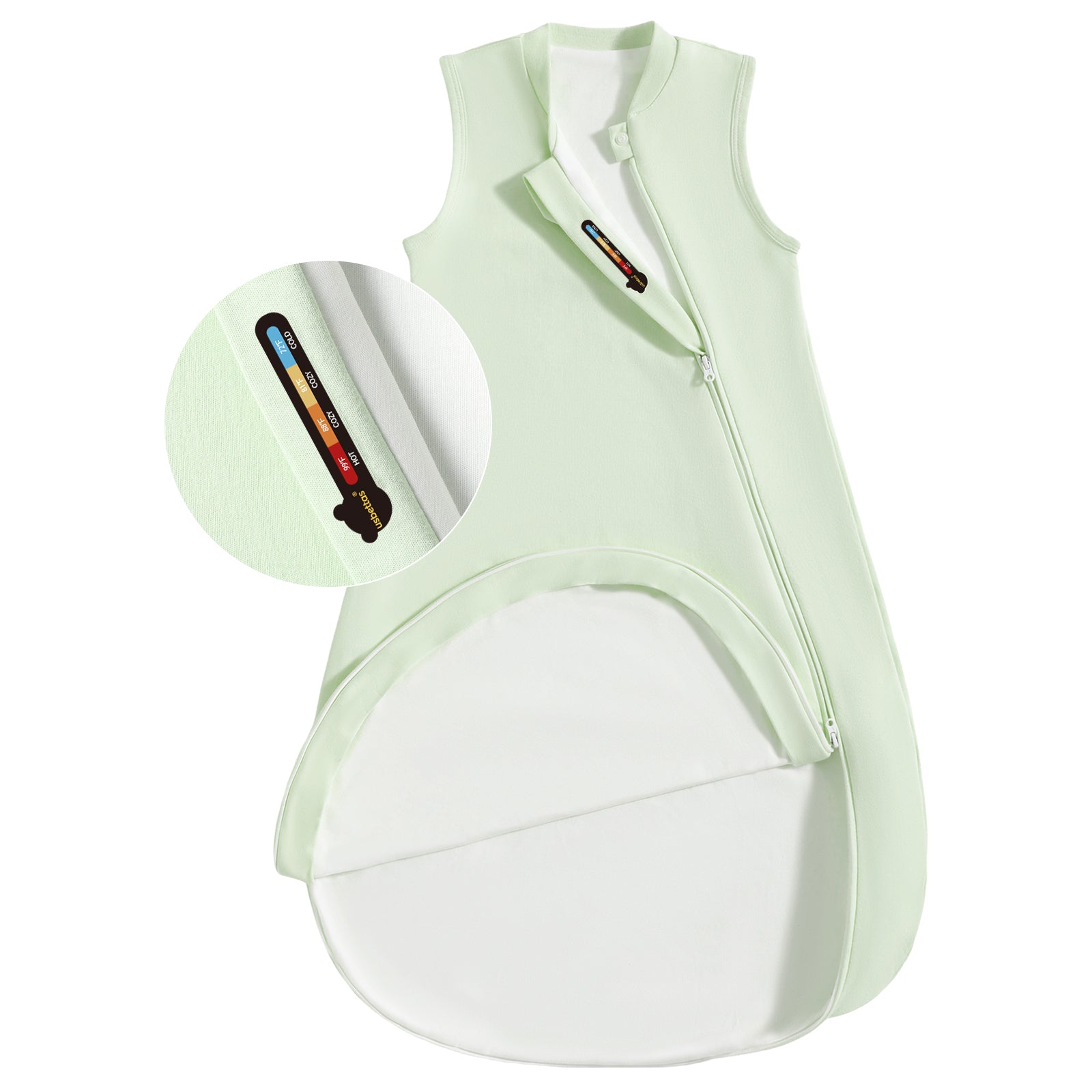 Sleeveless Baby Sleep Sack 2.5 TOG – 100% Cotton (Light pink)