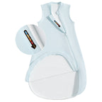 Sleeveless Baby Sleep Sack 1.0 TOG – 100% Cotton (Light blue)