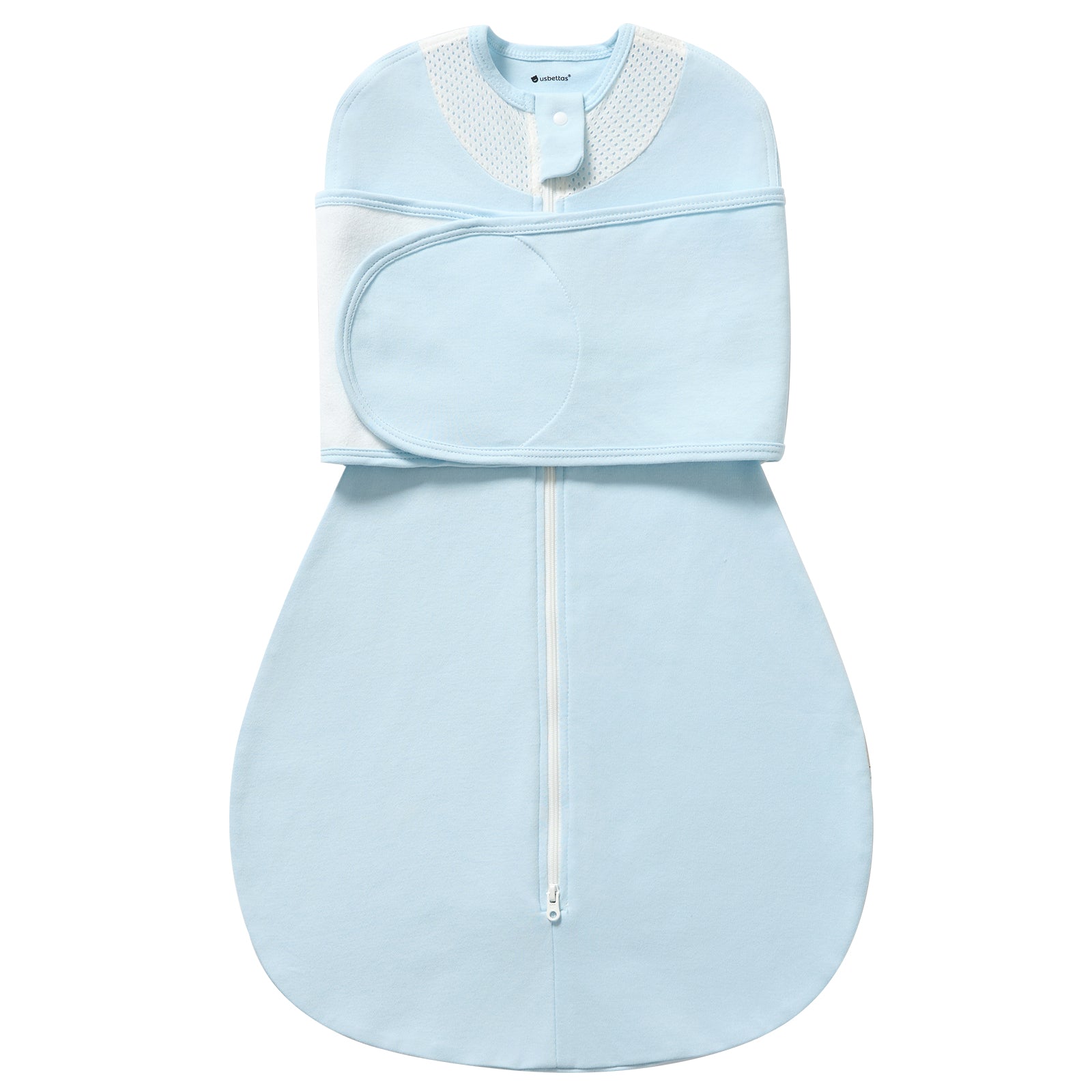 3-Way Adjustable Transitional Swaddle （Blue)