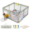 Foldable Baby Playpen 50×50 for Babies Toddler（Beige)