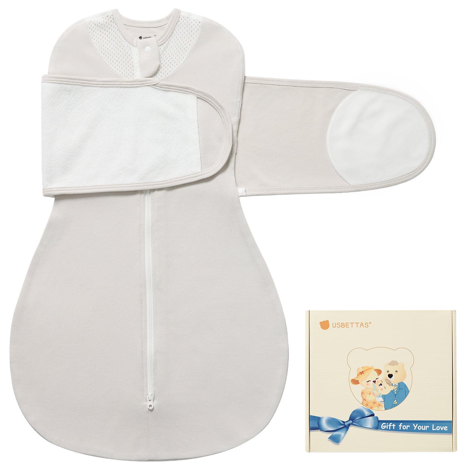 3-Way Adjustable Transitional Swaddle (Gray)