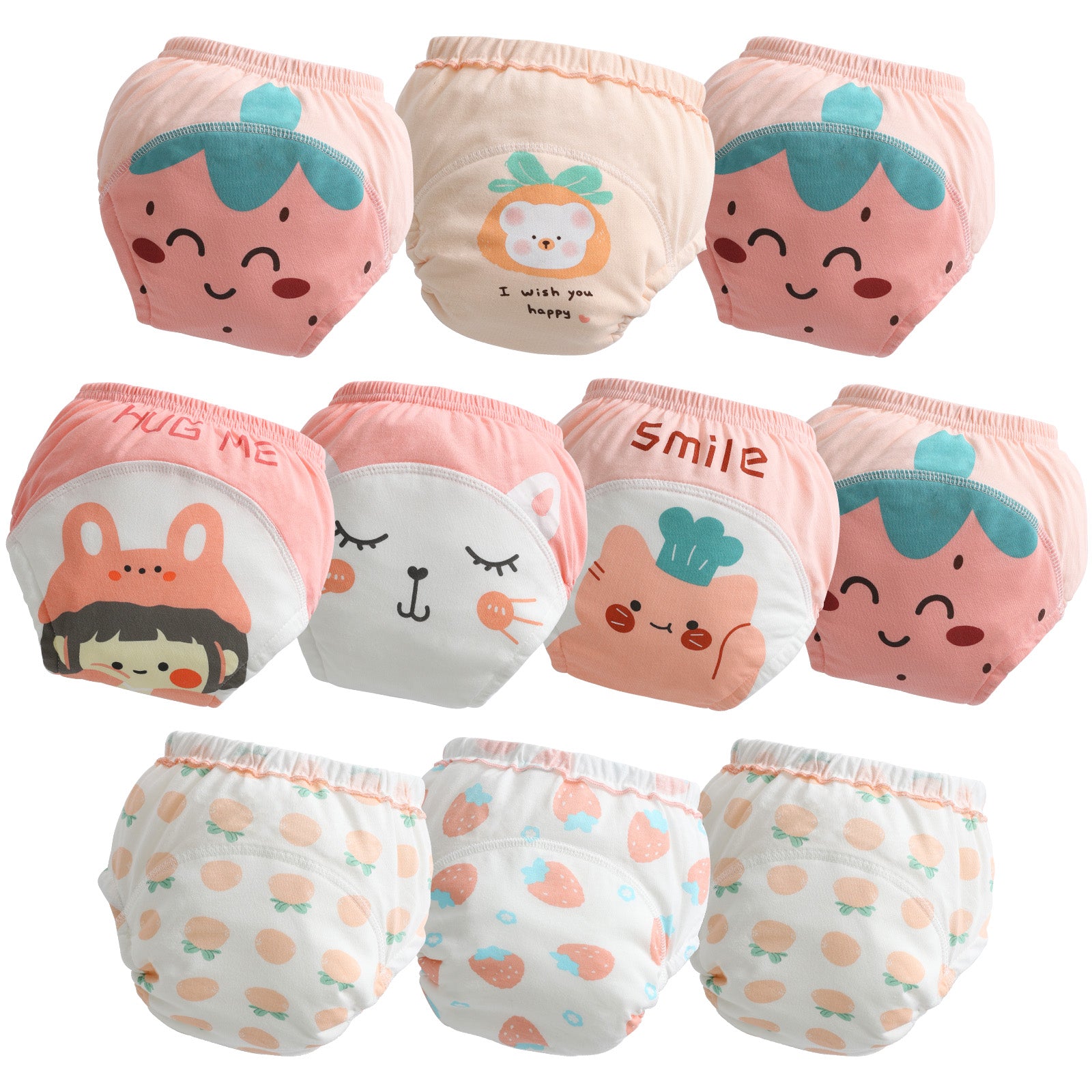 Soft Cotton Reusable Potty Training Pants for Girls 2t,3t,4t,5t,6t