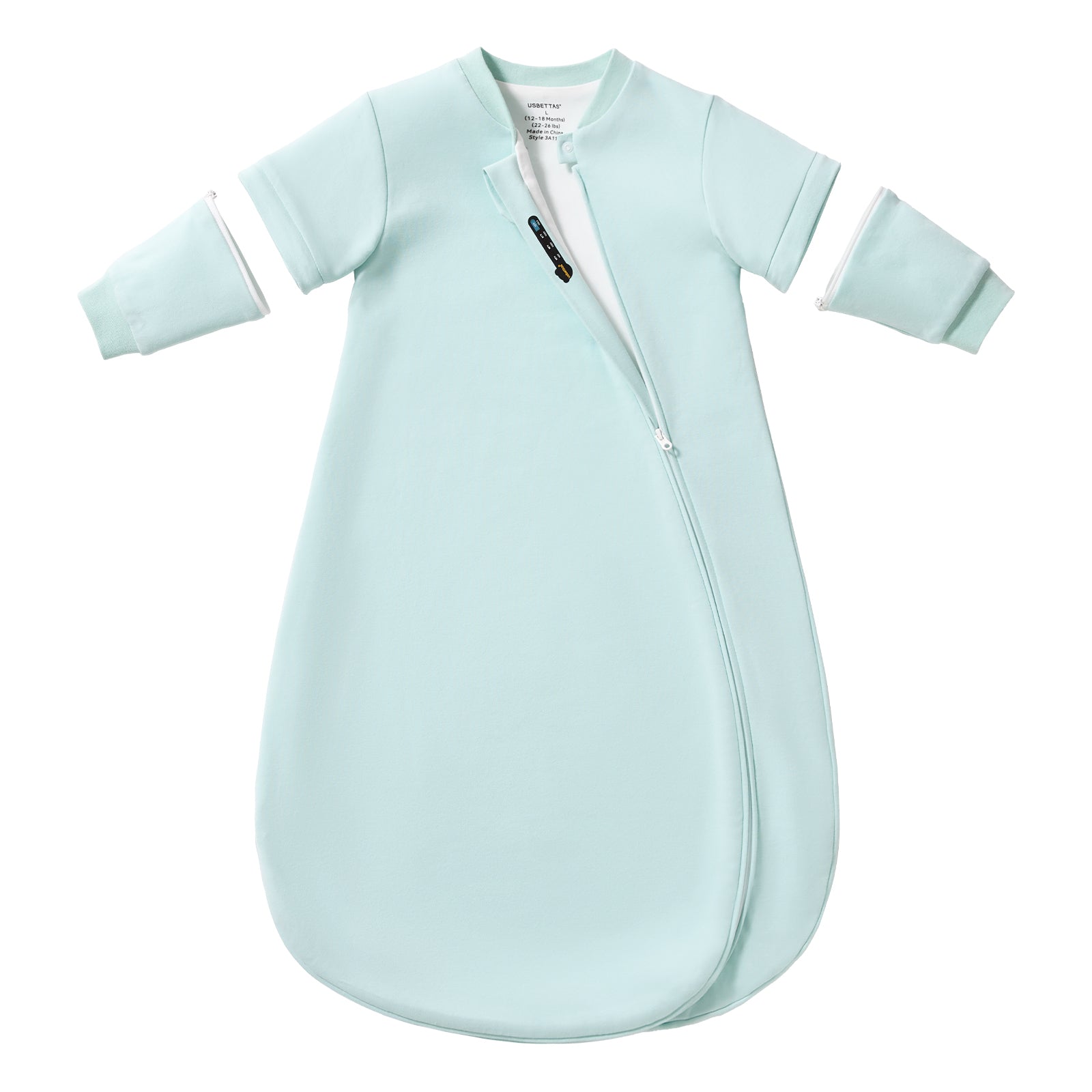 usbettas Baby Sleep Sack 1.0 TOG – Detachable Sleeves (Teal)