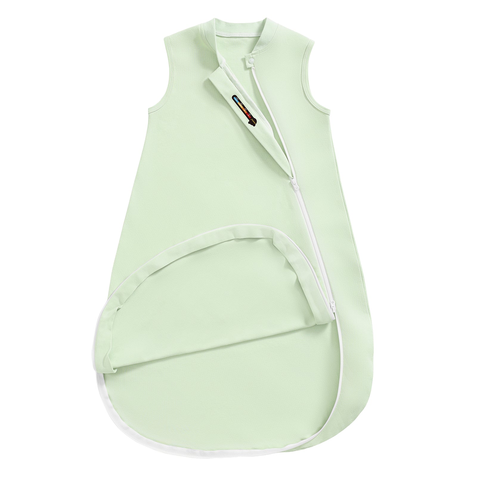 Sleeveless Baby Sleep Sack 0.5 TOG – 100% Cotton Wearable Blanket (Light green)