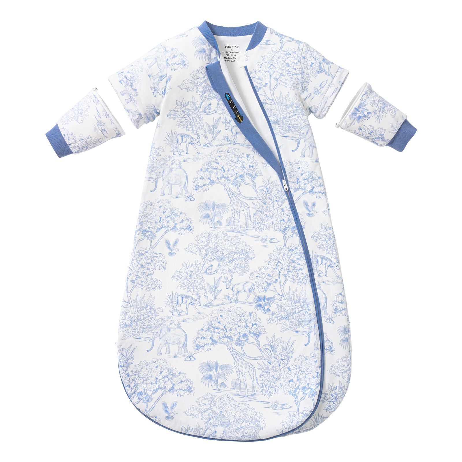 usbettas Baby Sleep Sack 1.0 TOG – Detachable Sleeves (Forest)