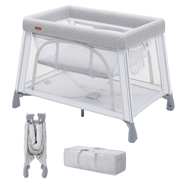 Travel Crib in Gray
