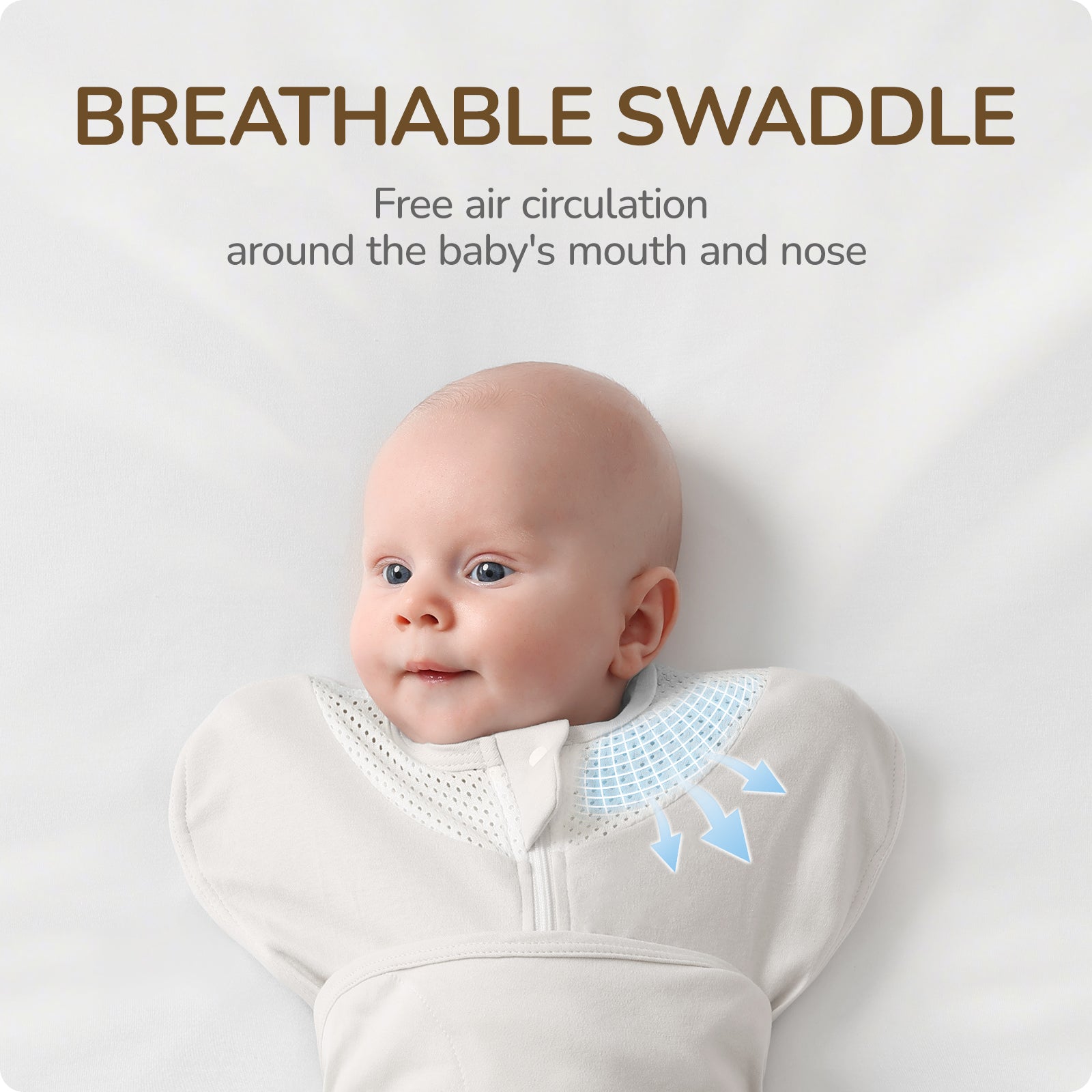 3-Way Adjustable Transitional Swaddle (Gray)