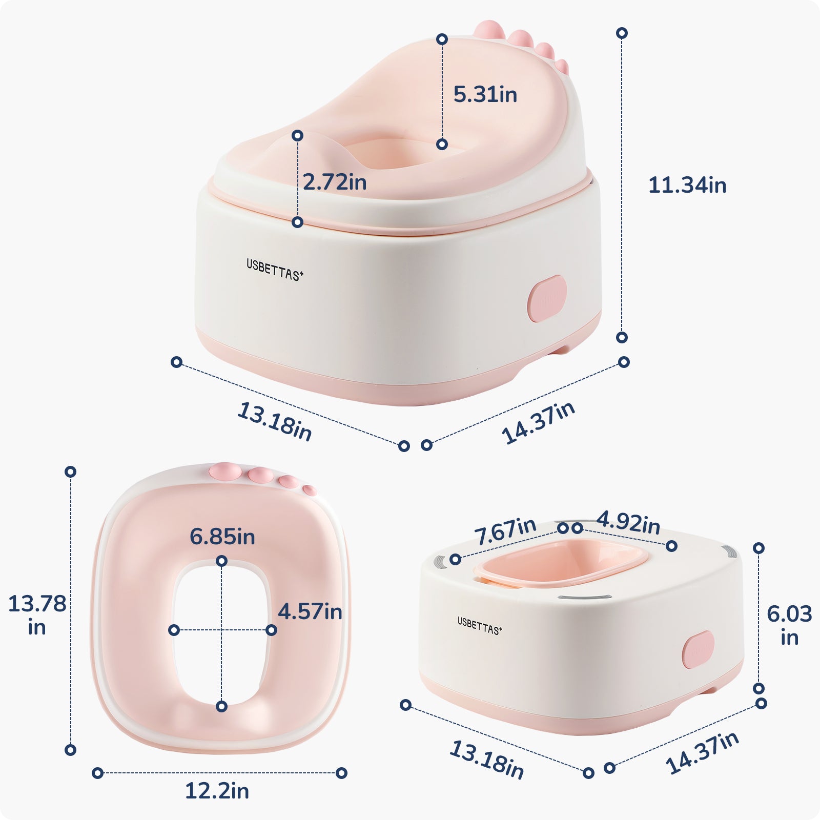 3-in-1 Potty Training Toilet (Pink)