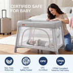 Lightweight Travel Baby Playard – One-Step Setup & Fold 3-in-1