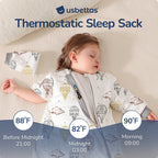 Detachable Sleeves Sleep Sack 2.5 TOG – 100% Cotton (Hot air ballon)