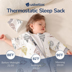 Detachable Sleeves Sleep Sack 1.0 TOG – 100% Cotton (Hot air ballon)