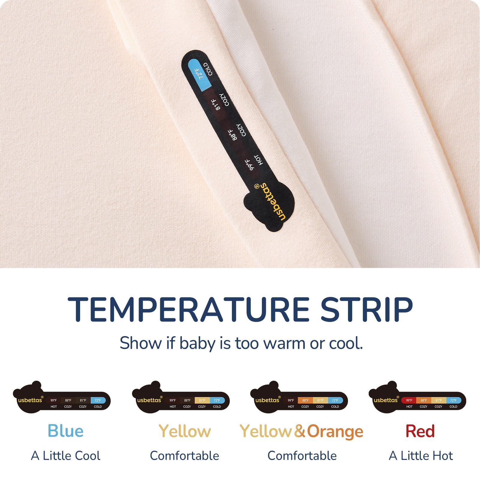 usbettas Baby Sleep Sack 1.0 TOG – Detachable Sleeves (Light Apricot)