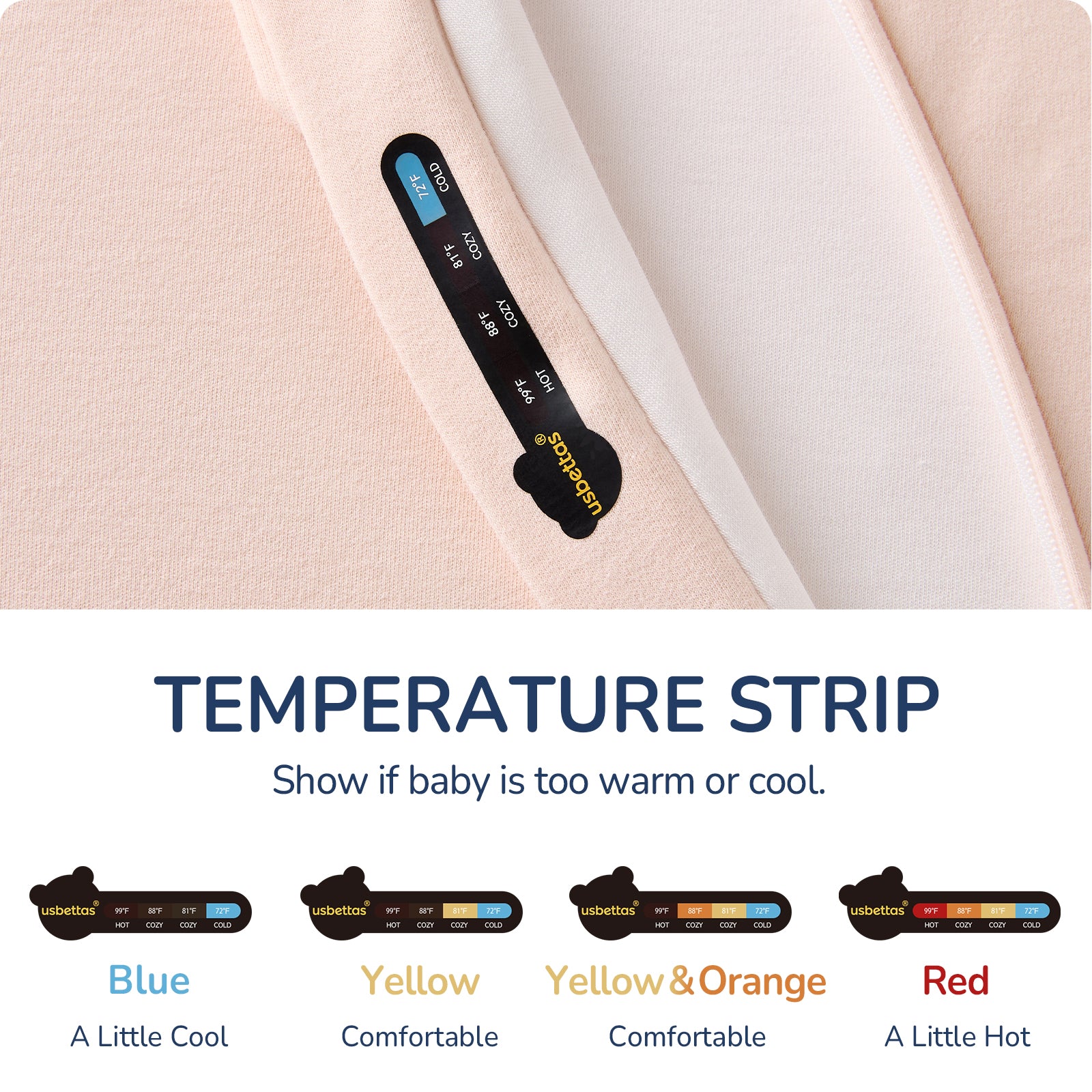 usbettas Baby Sleep Sack 1.0 TOG – Detachable Sleeves (Shell Pink)