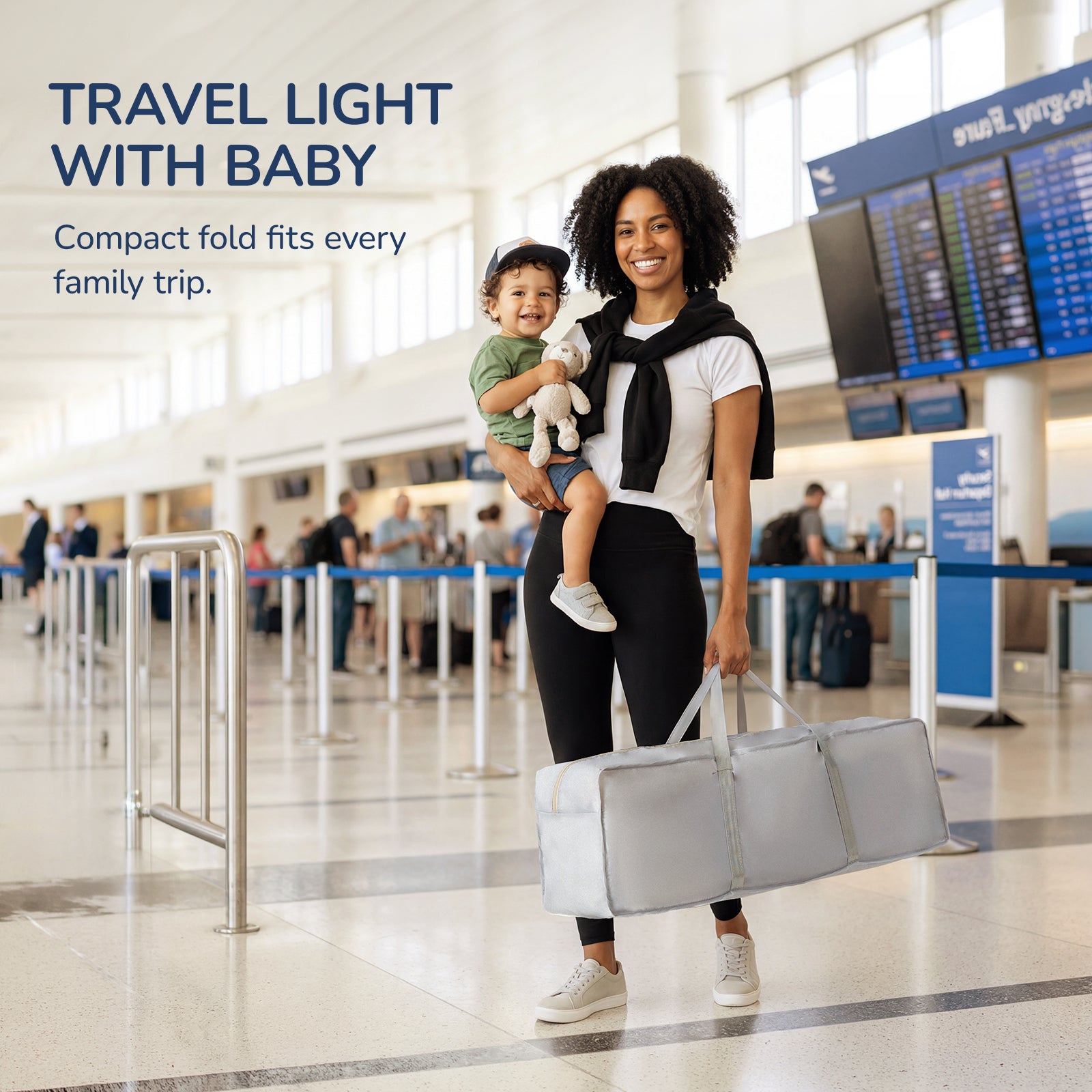 Lightweight Travel Baby Playard – One-Step Setup & Fold 3-in-1