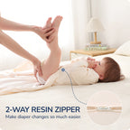 Detachable Sleeves Sleep Sack 1.0 TOG – 100% Cotton （Light Apricot）