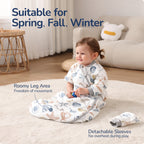 Detachable Sleeves Sleep Sack 2.5 TOG – 100% Cotton (Ocean)
