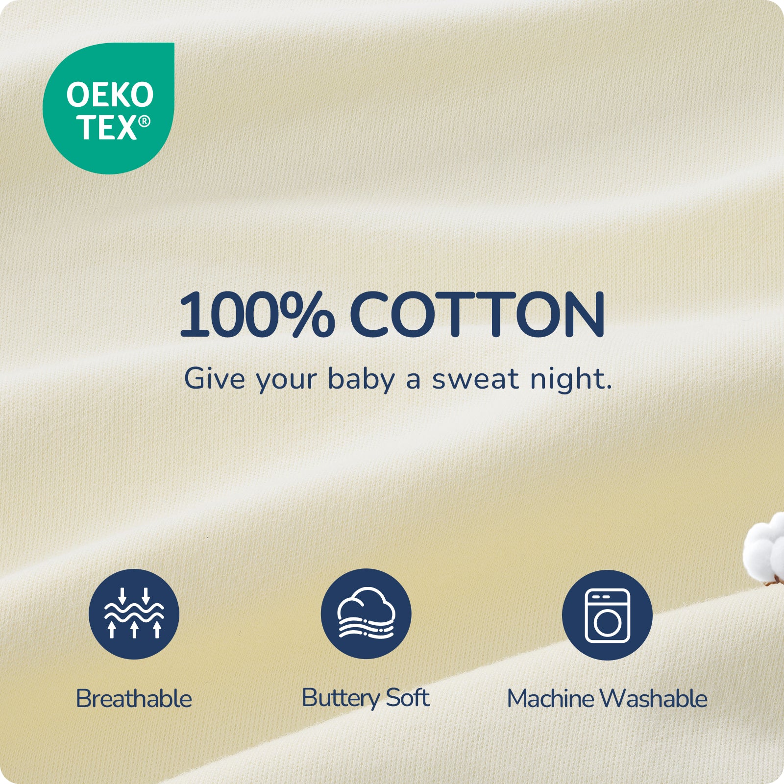 3 Pack Sleeveless Sleep Sack 0.5 TOG – 100% Cotton  （Hot Air Balloon）