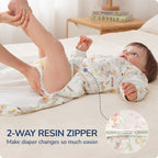 Detachable Sleeves Sleep Sack 1.0 TOG – 100% Cotton (Flower)