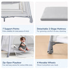 Lightweight Travel Baby Playard – One-Step Setup & Fold 3-in-1