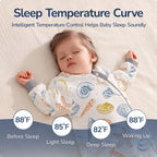 Detachable Sleeves Sleep Sack 1.0 TOG – 100% Cotton (Ocean)