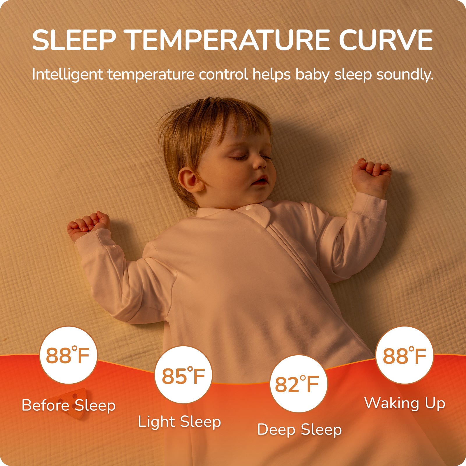 usbettas Baby Sleep Sack 1.0 TOG – Detachable Sleeves (Light Apricot)