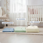 Sleeveless Baby Sleep Sack 0.5 TOG – 100% Cotton Wearable Blanket (Light green)