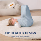 Sleeveless Baby Sleep Sack 2.5 TOG – 100% Cotton (Blue-gray)