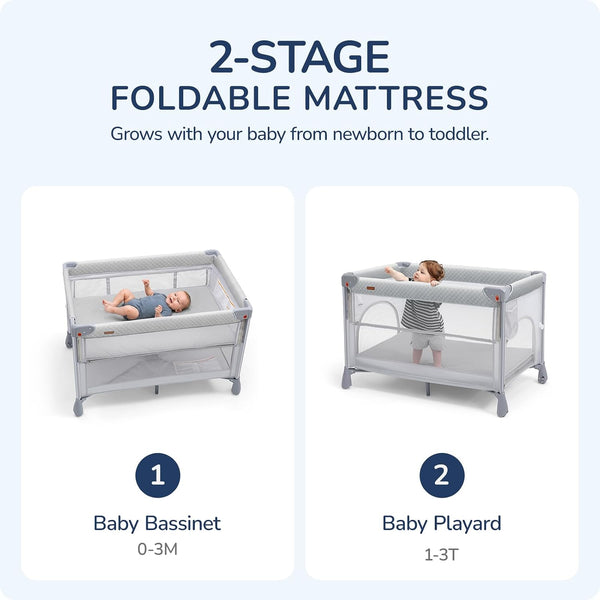Portable Playard in Grey